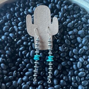 Gorgeous Sterling Silver and Turquoise Dangle Earrings